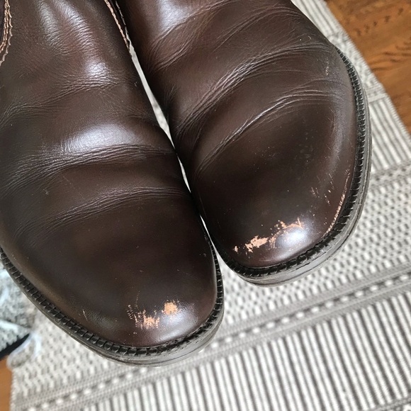 Sz 7🌹Leather Shearling Tall Boots Marelbo - Picture 15 of 16